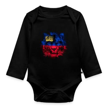 Liechtenstein - Baby Bio-Langarm-Body - Schwarz - Vorne
