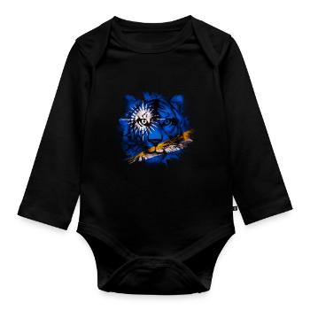 Marshall Islands - Organic Longsleeve Baby Bodysuit - black - Front