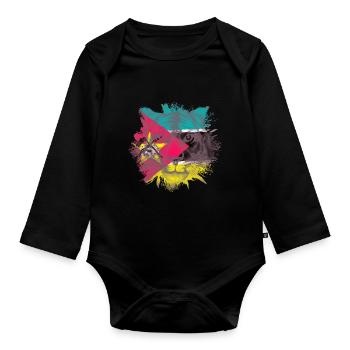 Mozambique - Organic Longsleeve Baby Bodysuit - black - Front