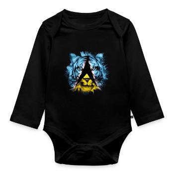 Saint Lucia - Organic Longsleeve Baby Bodysuit - black - Front