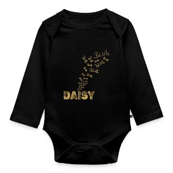 Bateau Daisy - Body Bébé bio manches longues - noir - Devant