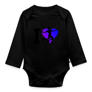 Badminton player Badminton Badminton Squash - Organic Longsleeve Baby Bodysuit - black - Front