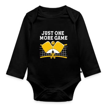 Pickleball Pickleball Pickleball - Body Bébé bio manches longues - noir - Devant