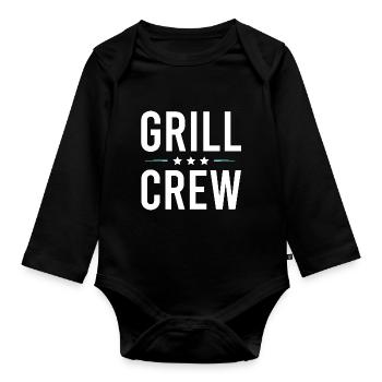 Grill Crew - Organic Longsleeve Baby Bodysuit - black - Front
