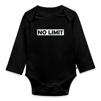 no_limit - Body Bébé bio manches longues - noir - Devant