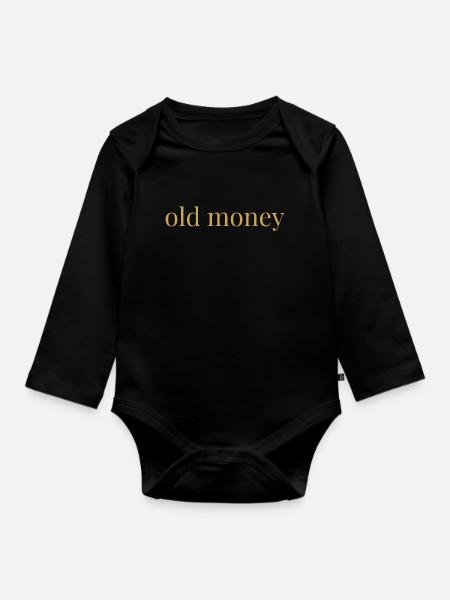 Old money 2 - Baby Bio-Langarm-Body - Schwarz