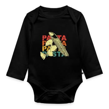 noodles - Organic Longsleeve Baby Bodysuit - black - Front