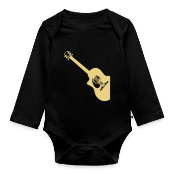Akustik Gitarre Linkshaender Designfarbe wählbar - Baby Bio-Langarm-Body - Schwarz - Vorne