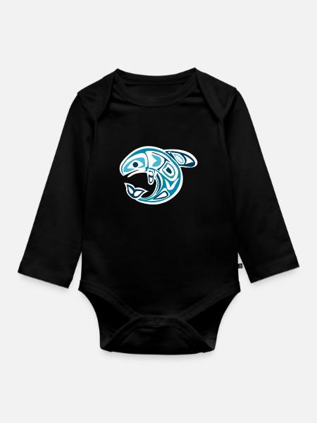 Wal - Baby Bio-Langarm-Body - Schwarz