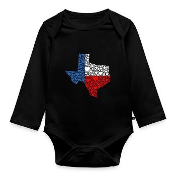 Texas Heart - Baby Bio-Langarm-Body - Schwarz - Vorne