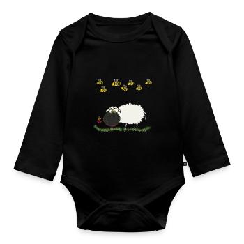 Naturschützer - Baby Bio-Langarm-Body - Schwarz - Vorne