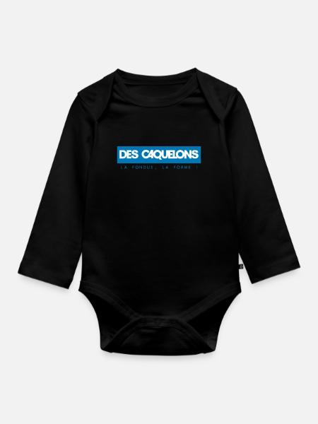 DES CAQUELONS - Body Bébé bio manches longues - noir