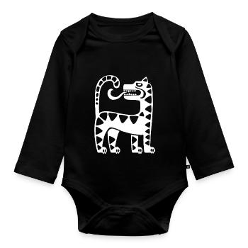 Inka Kultur, Lateinamerika - Baby Bio-Langarm-Body - Schwarz - Vorne