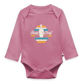 Cook -starred chef Gastro Restaurant - Organic Longsleeve Baby Bodysuit - mauve - Front