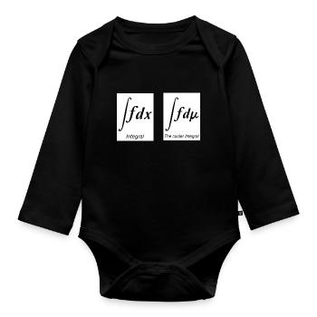 Math Gift Nerd Teacher Math Teacher Math - Organic Longsleeve Baby Bodysuit - black - Front