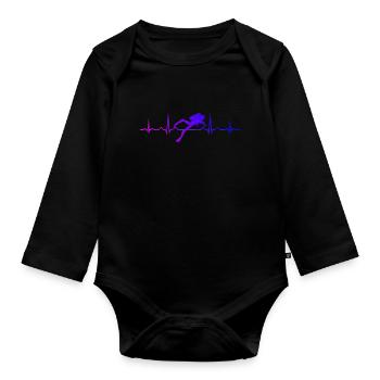 Plongeurs Plongée Plongée sous-marine Plongeur Plongée - Body Bébé bio manches longues - noir - Devant