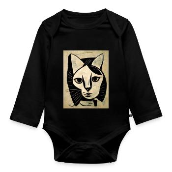 Résumé du chat - Body Bébé bio manches longues - noir - Devant