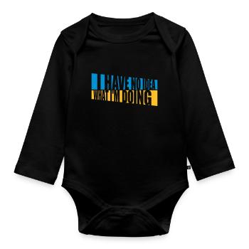 Aucune idée - Body Bébé bio manches longues - noir - Devant