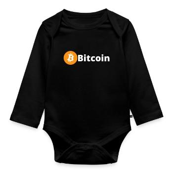 Bitcoin (Bitcoin) - Baby Bio-Langarm-Body - Schwarz - Vorne