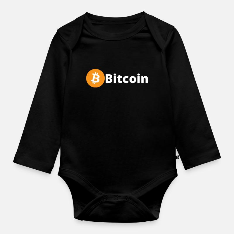 Bitcoin (Bitcoin) - Baby Bio-Langarm-Body - Schwarz