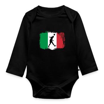 Football Italie Sport - Body Bébé bio manches longues - noir - Devant