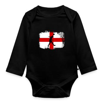 Football Angleterre Sports - Body Bébé bio manches longues - noir - Devant