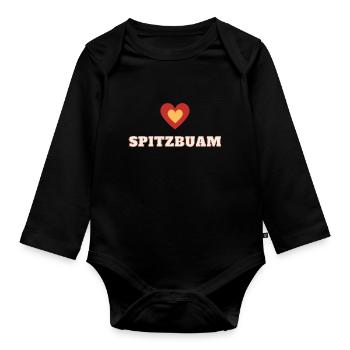 Liebe Spitzbuam - Baby Bio-Langarm-Body - Schwarz - Vorne