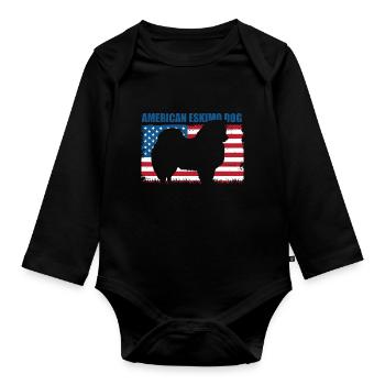 Chien esquimau américain Hund - Body Bébé bio manches longues - noir - Devant