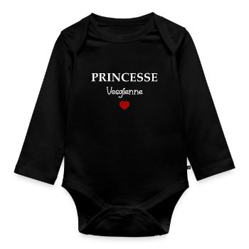Princesse Vosgienne - Body Bébé bio manches longues - noir - Devant