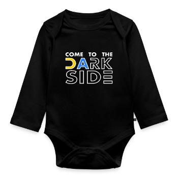 come to the dark side - Body Bébé bio manches longues - noir - Devant