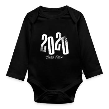 2020 Année de naissance Année de naissance - Body Bébé bio manches longues - noir - Devant
