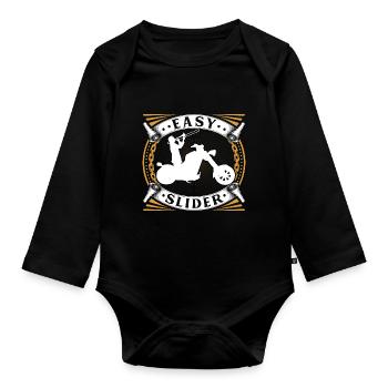 Trombone Player Biker Easy Rider Slider Funny - Baby Bio-Langarm-Body - Schwarz - Vorne