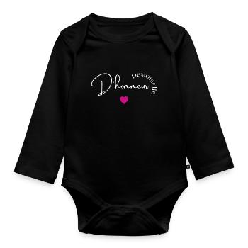 Demoiselle d'honneur - Body Bébé bio manches longues - noir - Devant