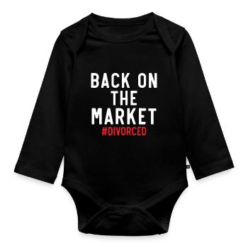 Retour sur le marché #Geschieden Annulation Scheidu - Body Bébé bio manches longues - noir - Devant