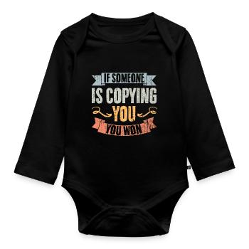 Vintage Social Media Influencing Humor An Internet - Organic Longsleeve Baby Bodysuit - black - Front