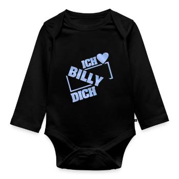 Geschenk für Billy - Baby Bio-Langarm-Body - Schwarz - Vorne