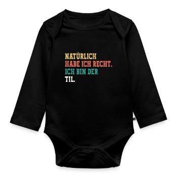 Til Lustiger Spruch Vorname Name Til - Baby Bio-Langarm-Body - Schwarz - Vorne
