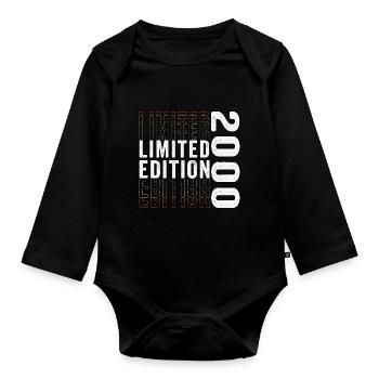 Édition limitée 2000 - Génial 23e anniversaire - Body Bébé bio manches longues - noir - Devant
