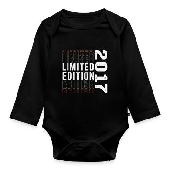 Limited Edition 2017 - Awesome 6th Birthday Retro - Organic Longsleeve Baby Bodysuit - black - Front