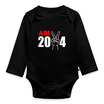 Abi 2024 - Baby Bio-Langarm-Body - Schwarz - Vorne