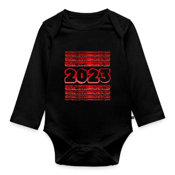 2023 - Body Bébé bio manches longues - noir - Devant