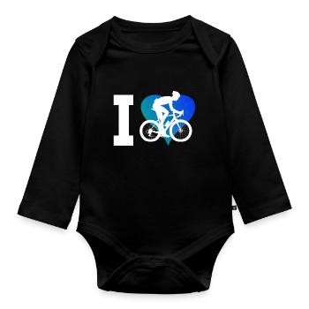 Vélo de route Hommes Vélo de route Vélo de route femme - Body Bébé bio manches longues - noir - Devant