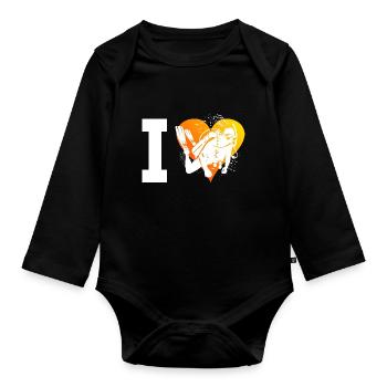 Scuba Diving Ladies Diving Diver Diving - Organic Longsleeve Baby Bodysuit - black - Front