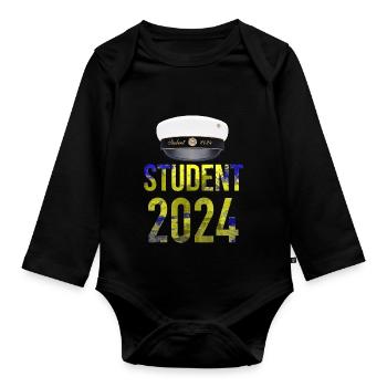 Abschlussfeier 2024 Abiturfeier - Baby Bio-Langarm-Body - Schwarz - Vorne