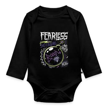 Keine Fehler - Baby Bio-Langarm-Body - Schwarz - Vorne