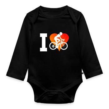 Cyclisme Femmes VTT Cyclisme VTT - Body Bébé bio manches longues - noir - Devant