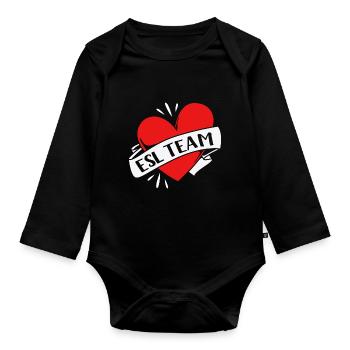Englischlehrerin Englisch Lehrer - Baby Bio-Langarm-Body - Schwarz - Vorne