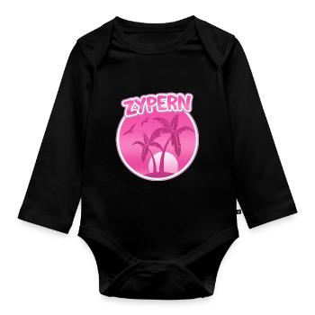 Chypre comme jour férié - Body Bébé bio manches longues - noir - Devant