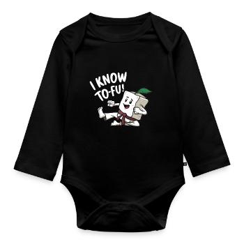 Tofu Lustiges - Baby Bio-Langarm-Body - Schwarz - Vorne