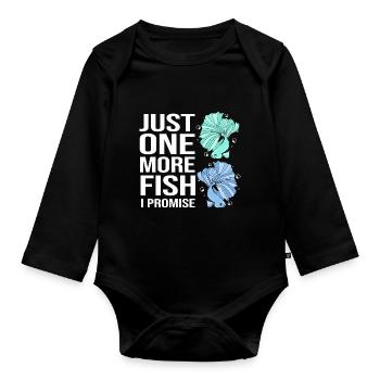 Aquarium Aquarist - Baby Bio-Langarm-Body - Schwarz - Vorne